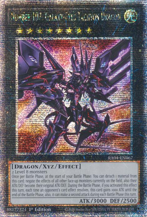 Number 107: Galaxy-Eyes Tachyon Dragon [RA04-EN067] Quarter Century Secret Rare | RetroPlay Games