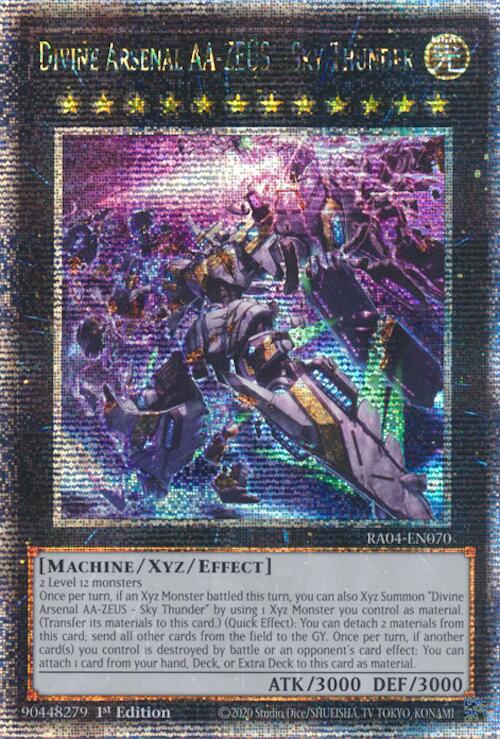 Divine Arsenal AA-ZEUS - Sky Thunder (New Art) [RA04-EN070] Quarter Century Secret Rare | RetroPlay Games