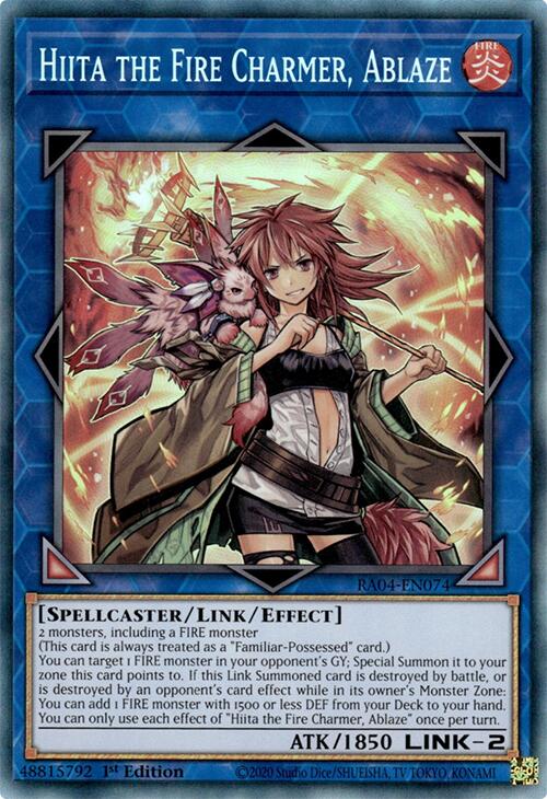 Hiita the Fire Charmer, Ablaze [RA04-EN074] Prismatic Collector's Rare | RetroPlay Games