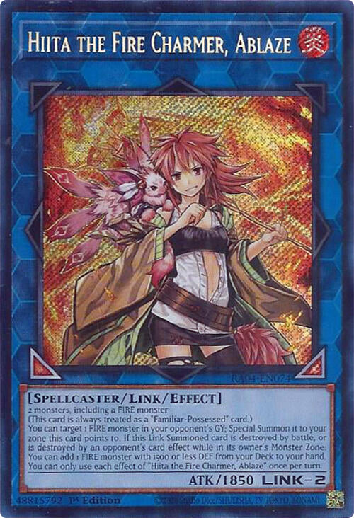 Hiita the Fire Charmer, Ablaze [RA04-EN074] Secret Rare | RetroPlay Games