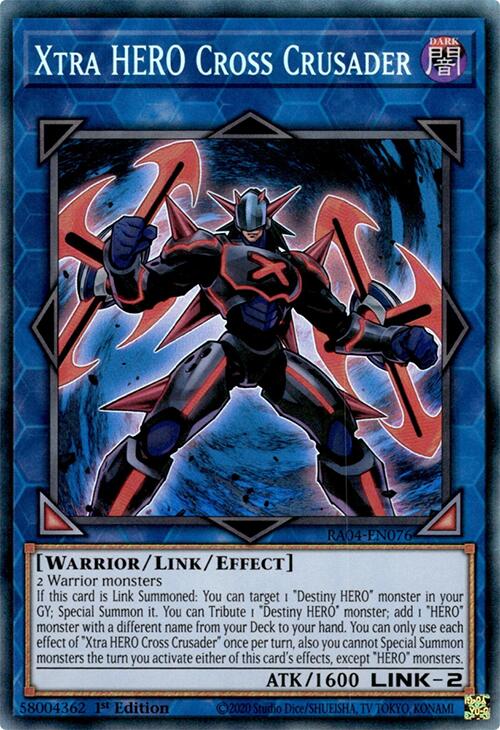 Xtra HERO Cross Crusader [RA04-EN076] Prismatic Collector's Rare | RetroPlay Games