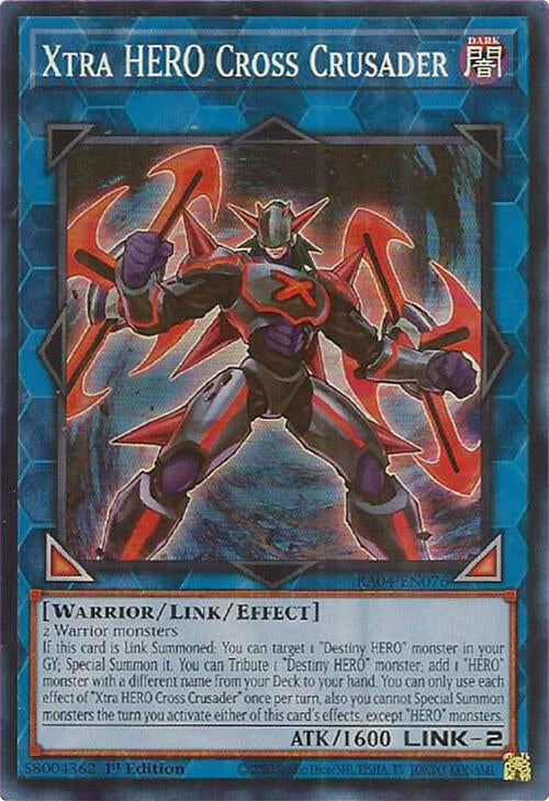 Xtra HERO Cross Crusader [RA04-EN076] Super Rare | RetroPlay Games