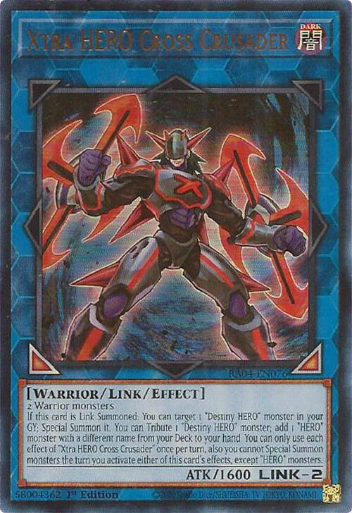 Xtra HERO Cross Crusader [RA04-EN076] Ultra Rare | RetroPlay Games