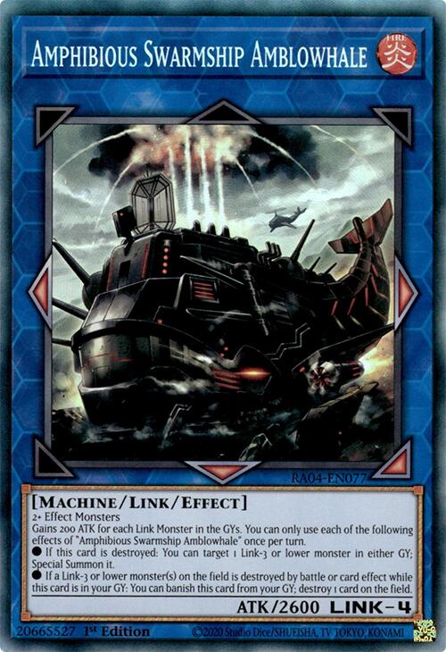 Amphibious Swarmship Amblowhale [RA04-EN077] Prismatic Collector's Rare | RetroPlay Games