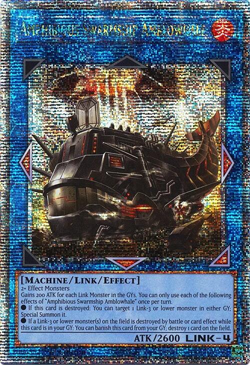 Amphibious Swarmship Amblowhale [RA04-EN077] Quarter Century Secret Rare | RetroPlay Games