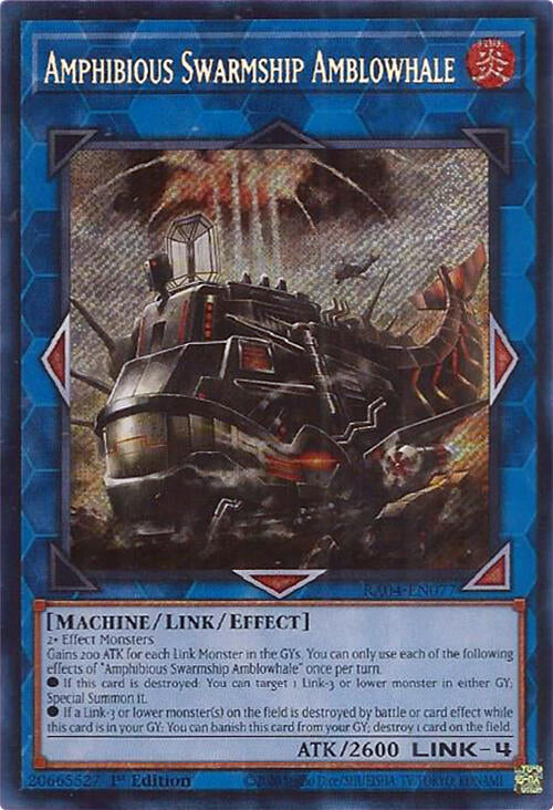 Amphibious Swarmship Amblowhale [RA04-EN077] Secret Rare | RetroPlay Games