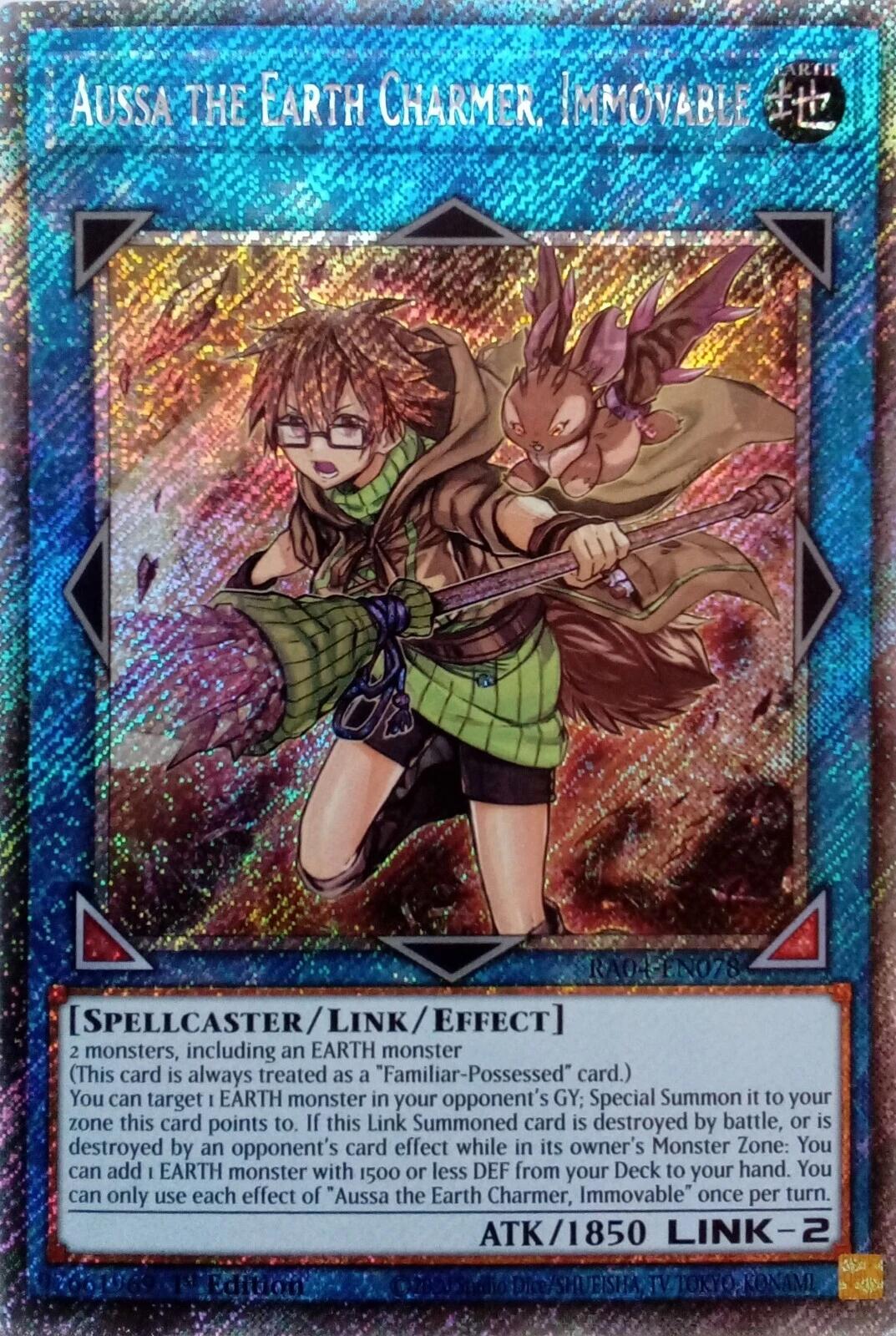 Aussa the Earth Charmer, Immovable [RA04-EN078] Platinum Secret Rare | RetroPlay Games