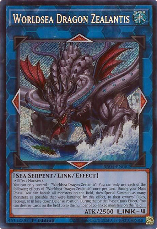 Worldsea Dragon Zealantis [RA04-EN082] Secret Rare | RetroPlay Games