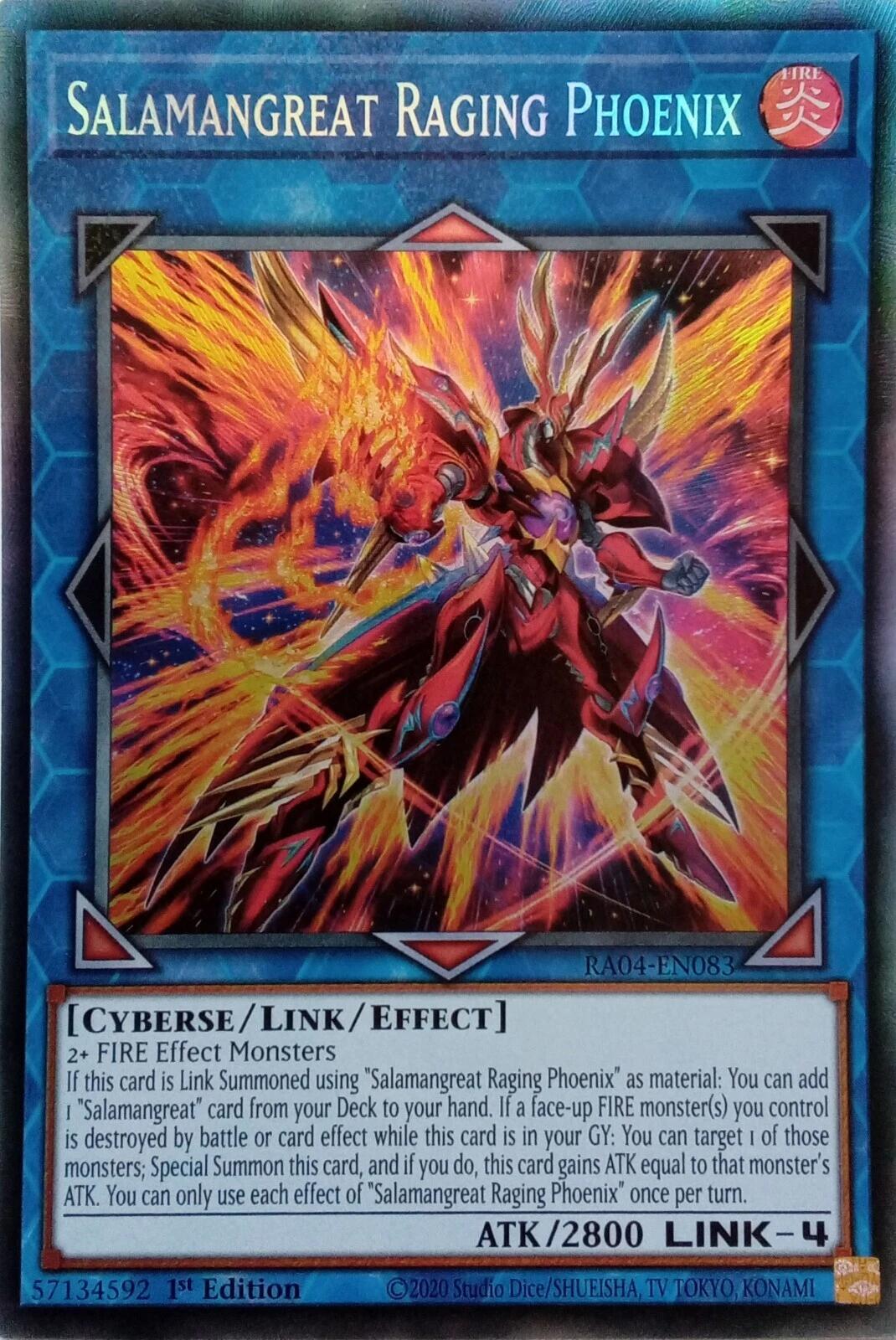Salamangreat Raging Phoenix [RA04-EN083] Prismatic Collector's Rare | RetroPlay Games