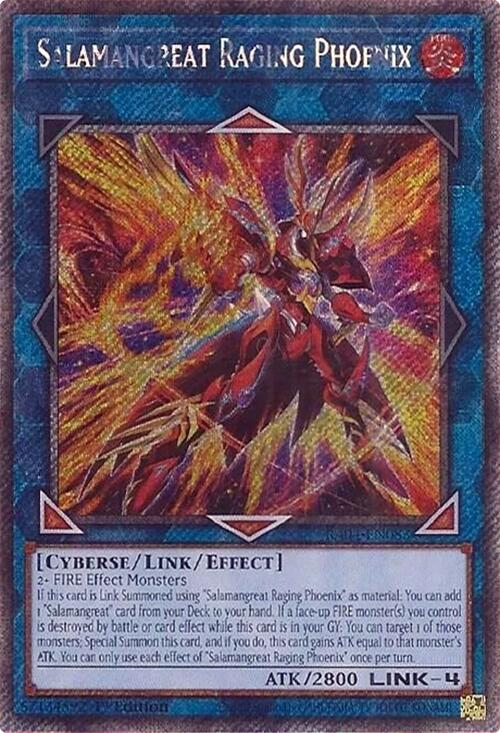 Salamangreat Raging Phoenix [RA04-EN083] Platinum Secret Rare | RetroPlay Games