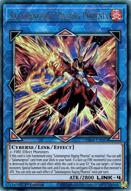 Salamangreat Raging Phoenix [RA04-EN083] Prismatic Ultimate Rare | RetroPlay Games