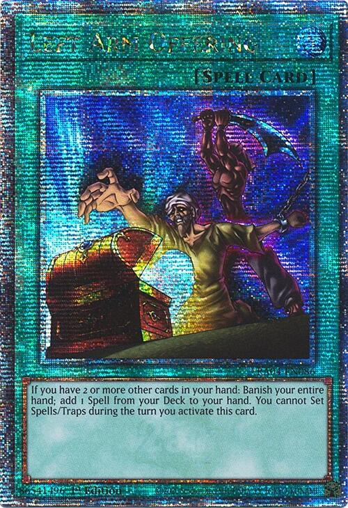 Left Arm Offering [RA04-EN086] Quarter Century Secret Rare | RetroPlay Games