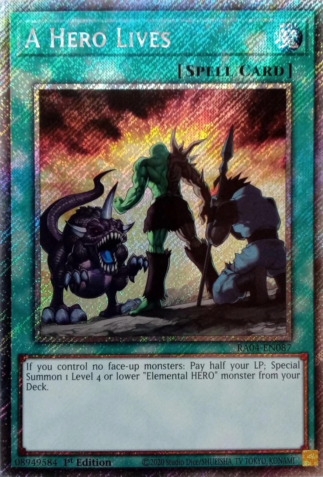 A Hero Lives [RA04-EN087] Platinum Secret Rare | RetroPlay Games