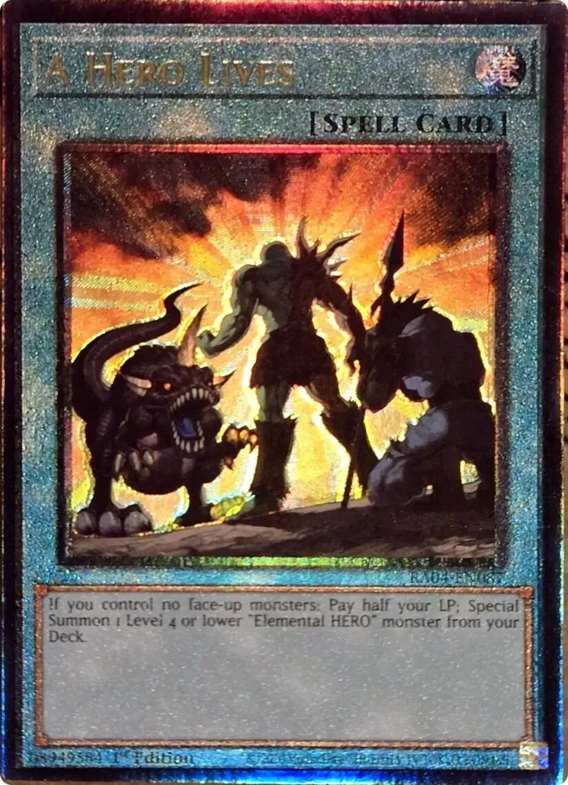 A Hero Lives [RA04-EN087] Prismatic Ultimate Rare | RetroPlay Games