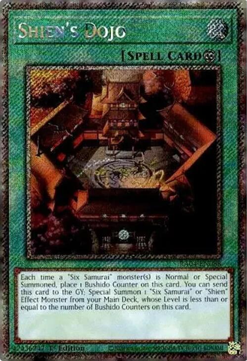 Shien's Dojo [RA04-EN088] Platinum Secret Rare | RetroPlay Games