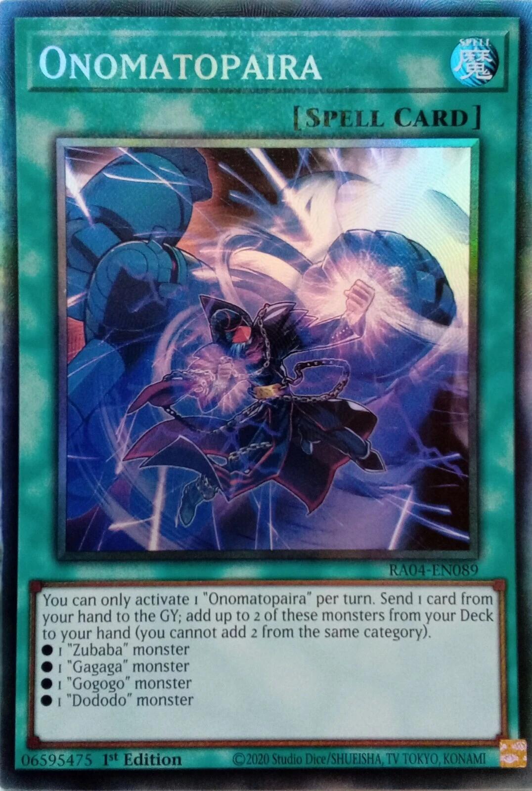 Onomatopaira [RA04-EN089] Prismatic Collector's Rare | RetroPlay Games