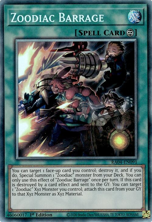 Zoodiac Barrage [RA04-EN091] Prismatic Collector's Rare | RetroPlay Games