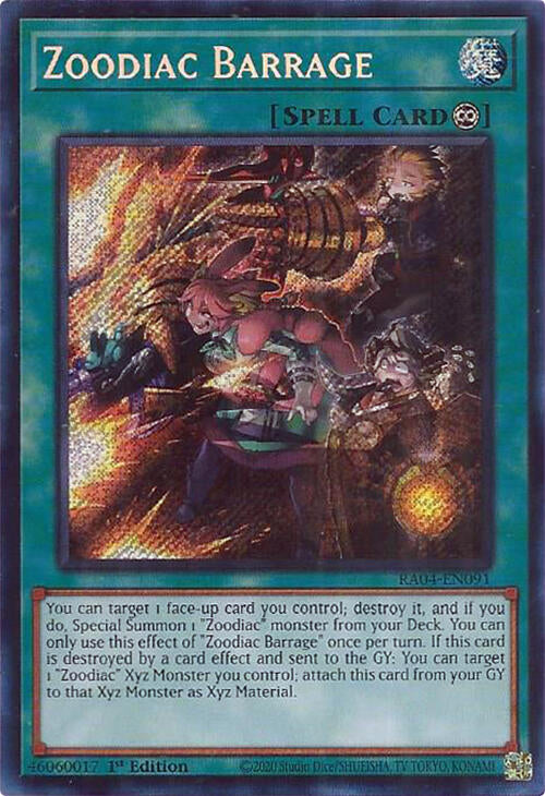 Zoodiac Barrage [RA04-EN091] Secret Rare | RetroPlay Games