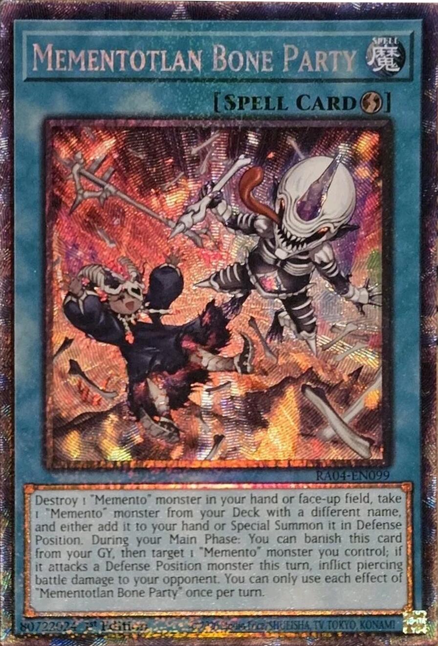 Mementotlan Bone Party [RA04-EN099] Prismatic Collector's Rare | RetroPlay Games
