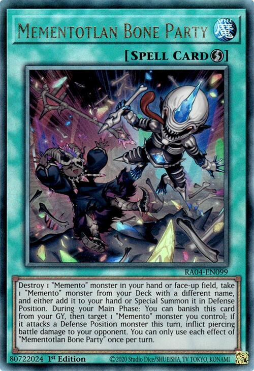Mementotlan Bone Party [RA04-EN099] Prismatic Ultimate Rare | RetroPlay Games