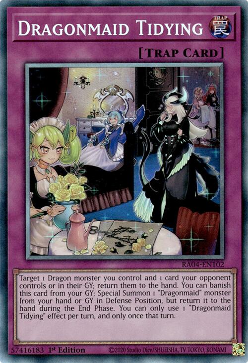 Dragonmaid Tidying [RA04-EN102] Prismatic Collector's Rare | RetroPlay Games