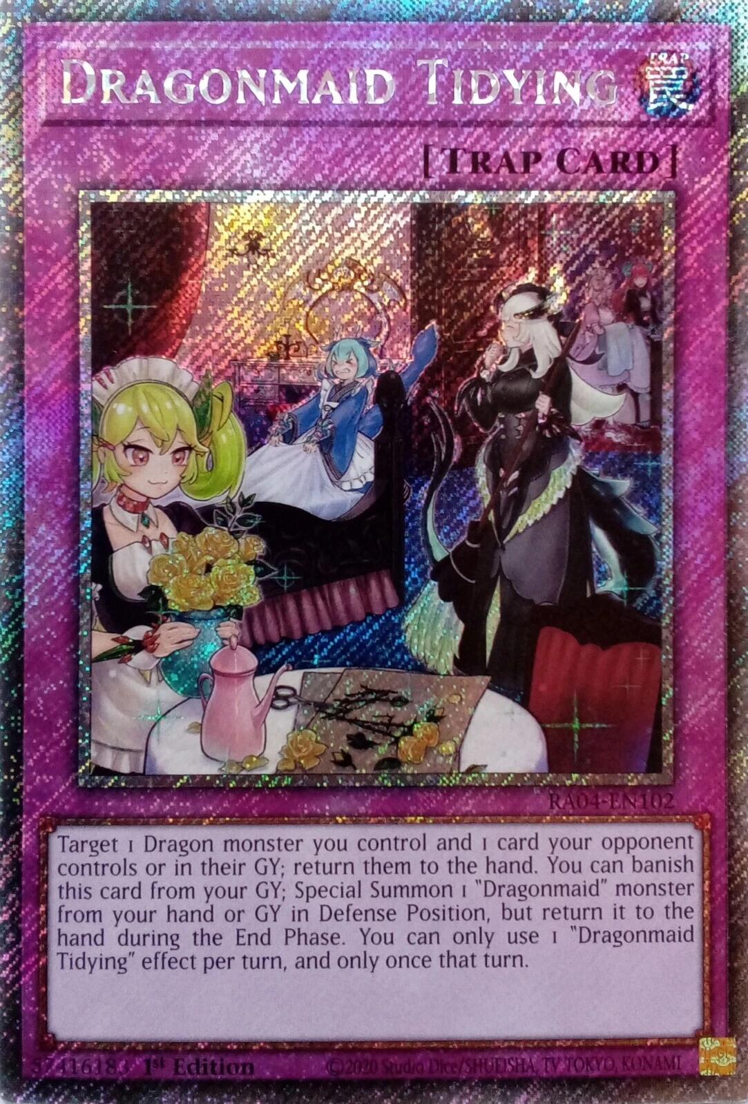 Dragonmaid Tidying [RA04-EN102] Platinum Secret Rare | RetroPlay Games