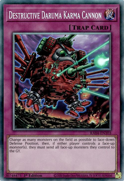 Destructive Daruma Karma Cannon [RA04-EN103] Prismatic Collector's Rare | RetroPlay Games