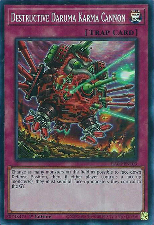 Destructive Daruma Karma Cannon [RA04-EN103] Super Rare | RetroPlay Games