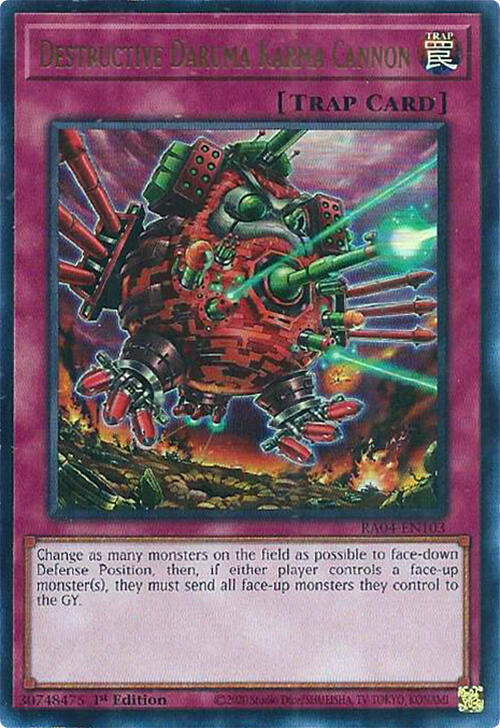 Destructive Daruma Karma Cannon [RA04-EN103] Ultra Rare | RetroPlay Games