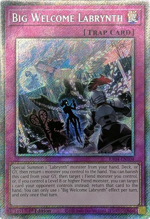 Big Welcome Labrynth [RA04-EN104] Platinum Secret Rare | RetroPlay Games
