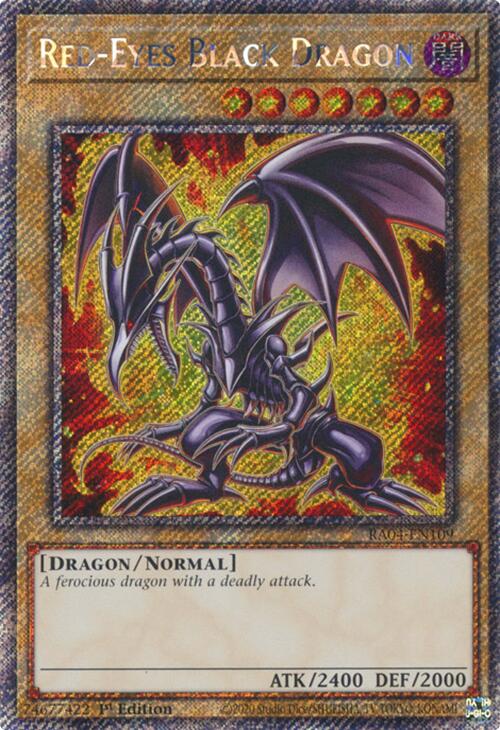Red-Eyes Black Dragon (7th Art) [RA04-EN109] Platinum Secret Rare | RetroPlay Games