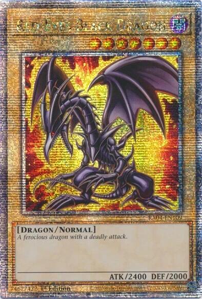 Red-Eyes Black Dragon (7th Art) [RA04-EN109] Quarter Century Secret Rare | RetroPlay Games