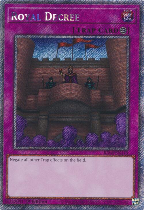 Royal Decree [RA04-EN113] Platinum Secret Rare | RetroPlay Games