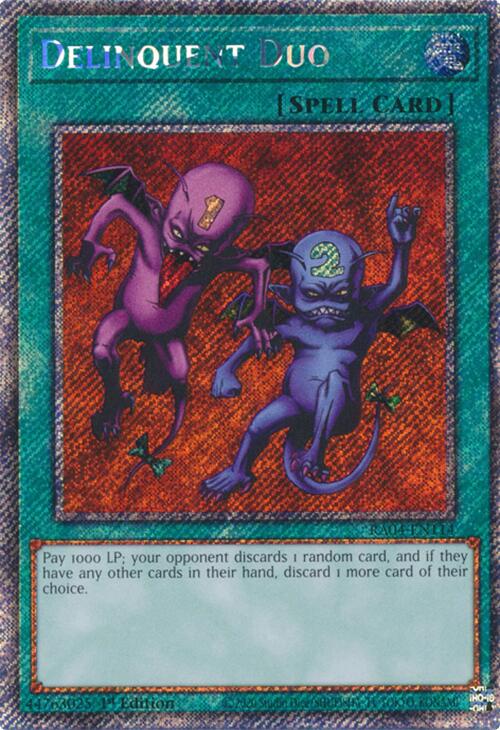 Delinquent Duo [RA04-EN114] Platinum Secret Rare | RetroPlay Games