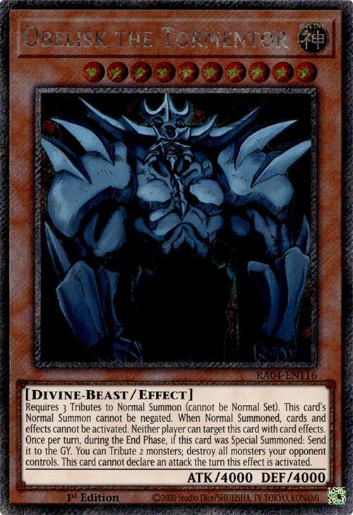 Obelisk the Tormentor [RA04-EN116] Platinum Secret Rare | RetroPlay Games