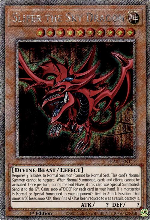 Slifer the Sky Dragon [RA04-EN117] Platinum Secret Rare | RetroPlay Games