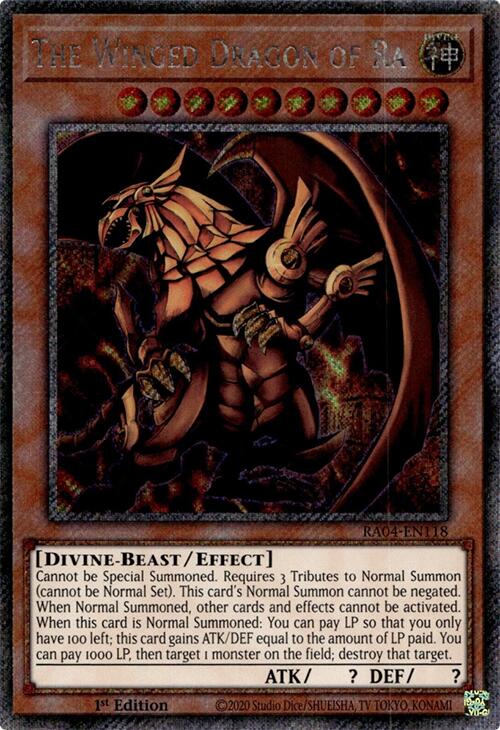 The Winged Dragon of Ra [RA04-EN118] Platinum Secret Rare | RetroPlay Games