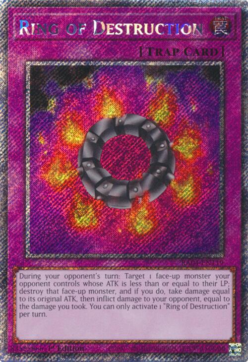 Ring of Destruction [RA04-EN119] Platinum Secret Rare | RetroPlay Games