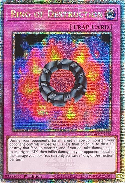 Ring of Destruction [RA04-EN119] Quarter Century Secret Rare | RetroPlay Games