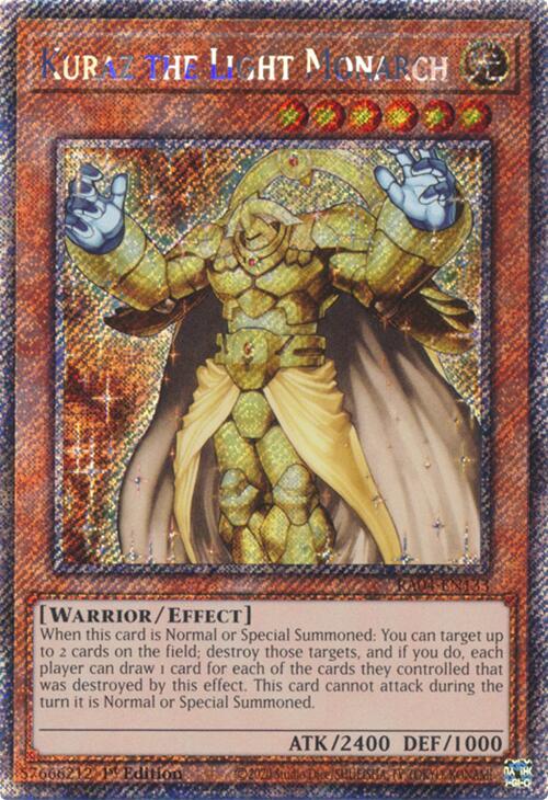 Kuraz the Light Monarch [RA04-EN133] Platinum Secret Rare | RetroPlay Games