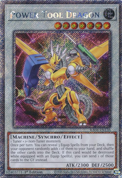 Power Tool Dragon [RA04-EN135] Platinum Secret Rare | RetroPlay Games