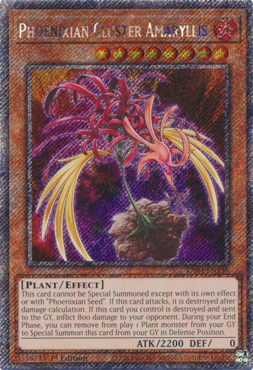 Phoenixian Cluster Amaryllis [RA04-EN136] Platinum Secret Rare | RetroPlay Games