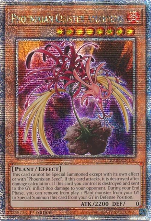 Phoenixian Cluster Amaryllis [RA04-EN136] Quarter Century Secret Rare | RetroPlay Games