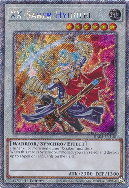 XX-Saber Hyunlei [RA04-EN140] Platinum Secret Rare | RetroPlay Games
