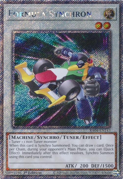 Formula Synchron [RA04-EN143] Platinum Secret Rare | RetroPlay Games