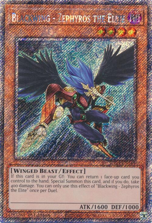 Blackwing - Zephyros the Elite [RA04-EN145] Platinum Secret Rare | RetroPlay Games