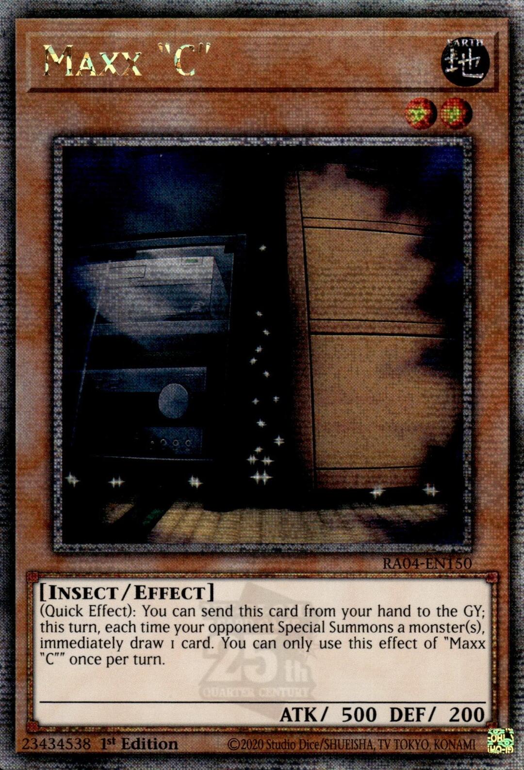 Maxx "C" [RA04-EN150] Quarter Century Secret Rare | RetroPlay Games
