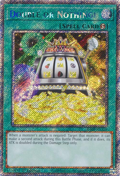 Double or Nothing! [RA04-EN156] Platinum Secret Rare | RetroPlay Games