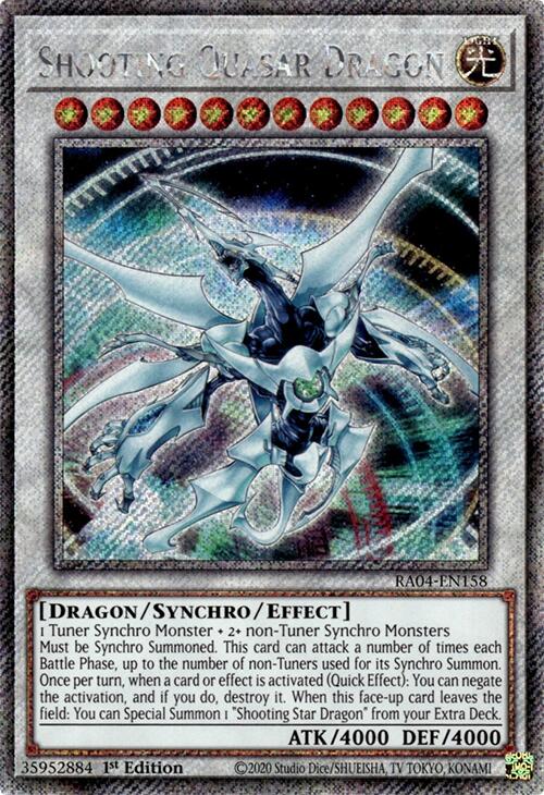 Shooting Quasar Dragon [RA04-EN158] Platinum Secret Rare | RetroPlay Games