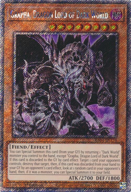 Grapha, Dragon Lord of Dark World [RA04-EN159] Platinum Secret Rare | RetroPlay Games